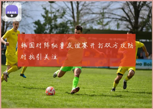 韩国对阵秘鲁友谊赛开打双方攻防对抗引关注